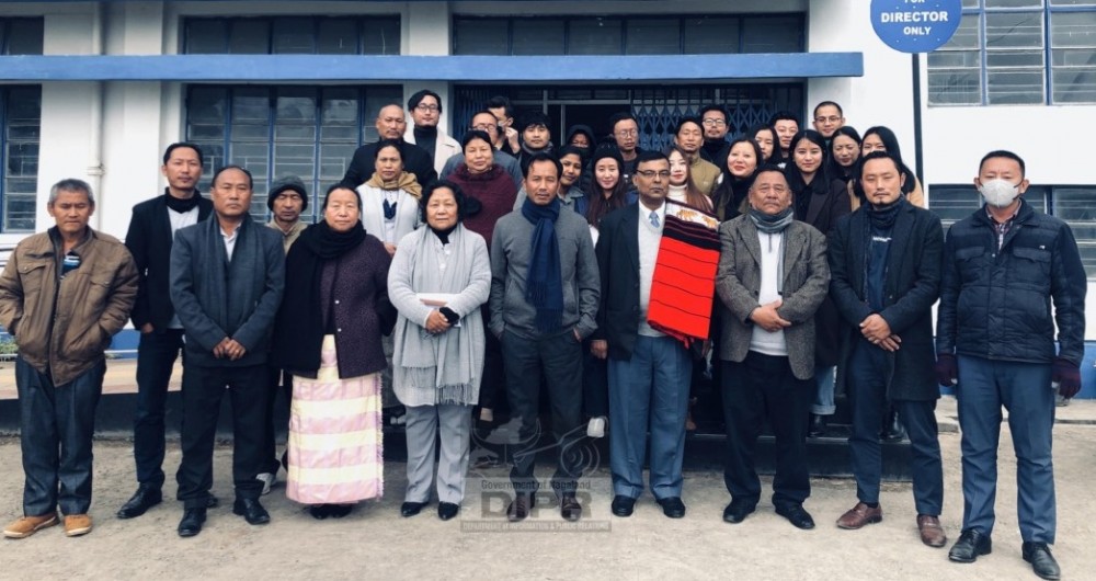 Farewell programme in honour of retiring Director, Census Operations, Nagaland, Tridibesh Roy IAS held at the Directorate of Census Operations, Kohima on January 31. (DIPR Photo)